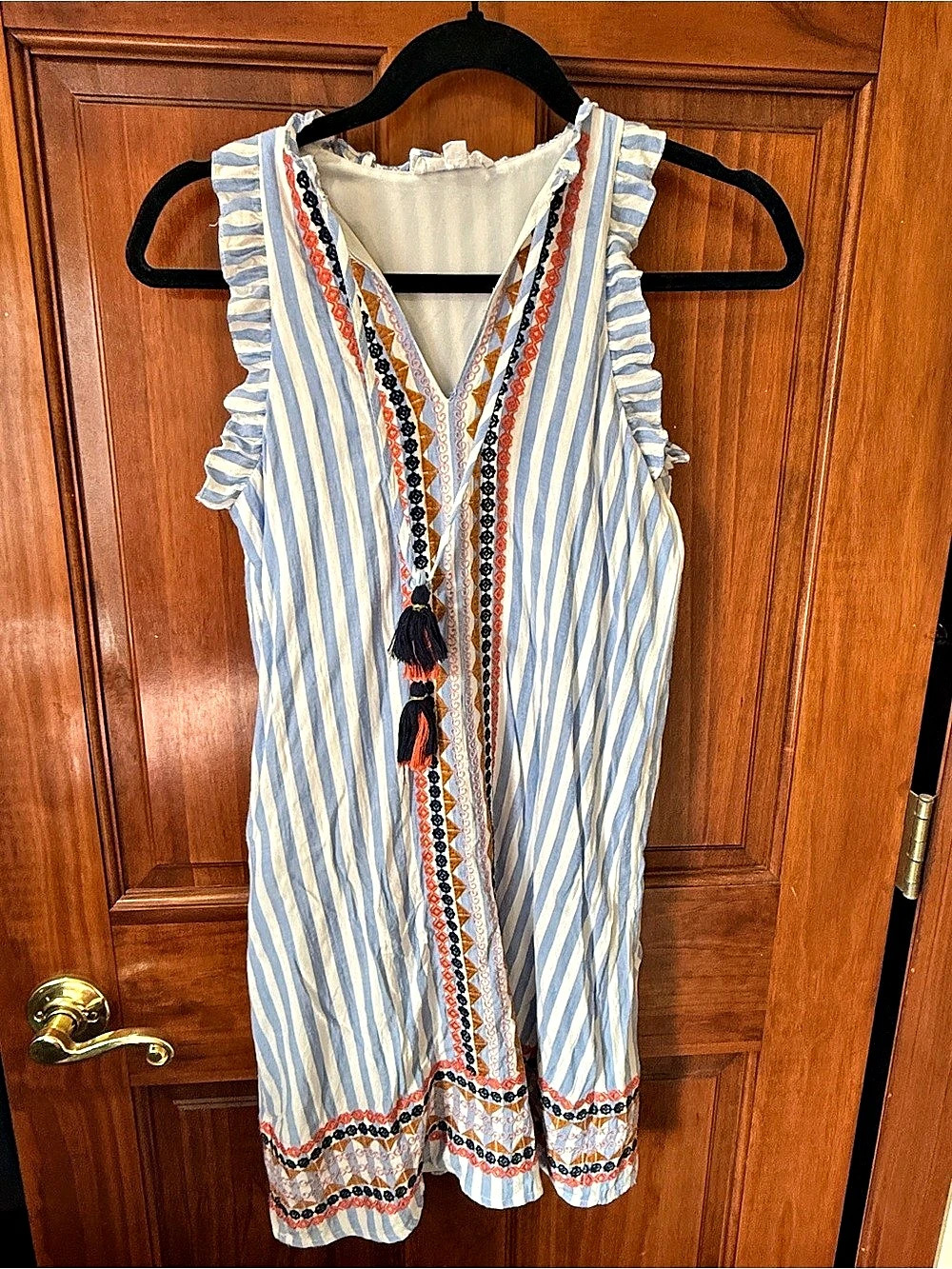 THML Striped Mini Dress in Blue & White Size XS Like New